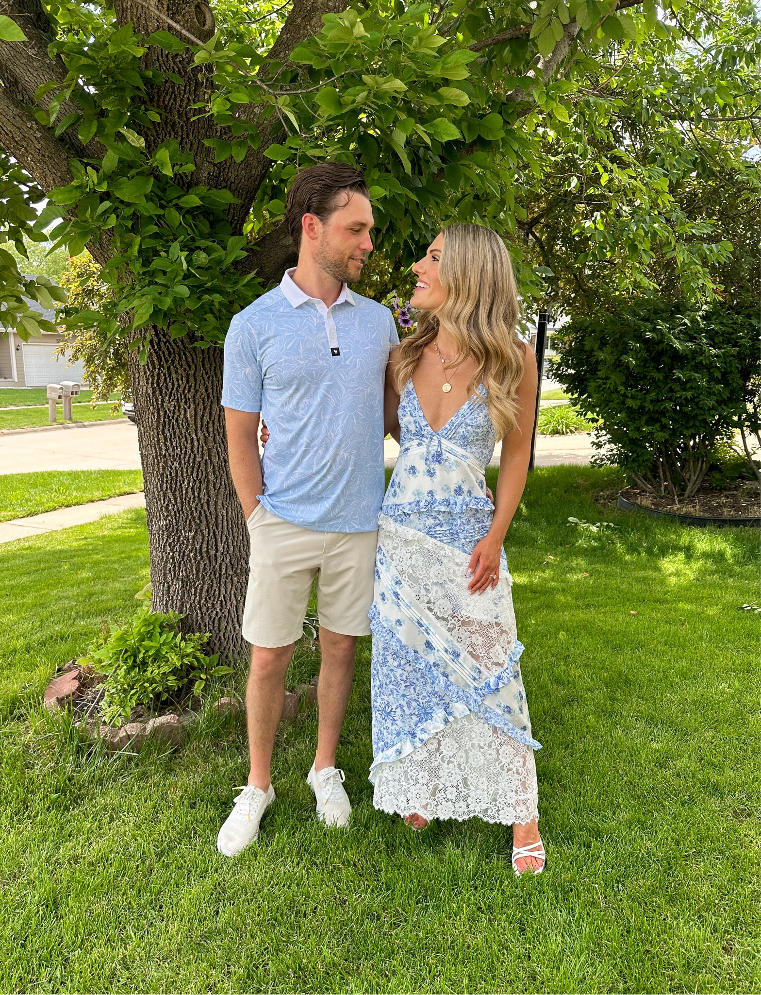 Use code ALEXA1A for a discount when renting this gorgeous dress! 
Bridal shower outfit 
Wedding shower outfit 
Blue and white dress 
White heels 
Amazon heels 
For love and lemons 


#LTKShoeCrush #LTKParties #LTKWedding