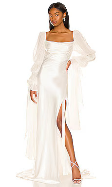 For Love & Lemons x REVOLVE Willow Gown in White from Revolve.com | Revolve Clothing (Global)