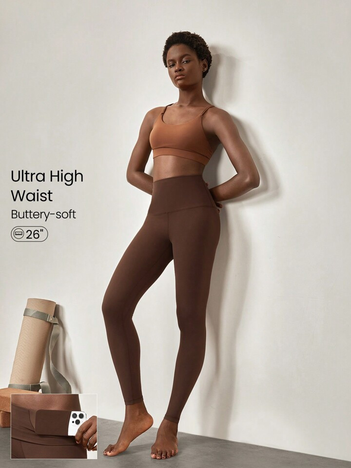 GLOWMODE 26" FeatherFit™ High Expectations Super High-Waist Pocket Leggings | SHEIN