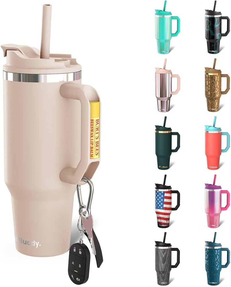 Amazon.com: Thicc Buddy - 40 oz Stainless Steel Vacuum Insulated Tumbler with Lid and Straw for W... | Amazon (US)