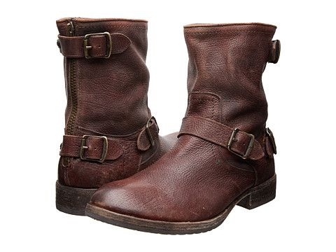 Frye Dean Zip Short (Dark Brown/Stone Antiqued) Men's Zip Boots | 6pm