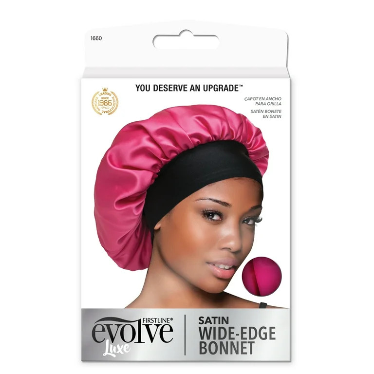Evolve Satin Wide-Edge Bonnet, Fuchsia, 1 Count | Walmart (US)