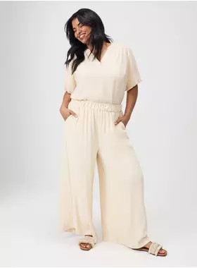 Pull-On High-Rise Palazzo Pant | Torrid (US & Canada)