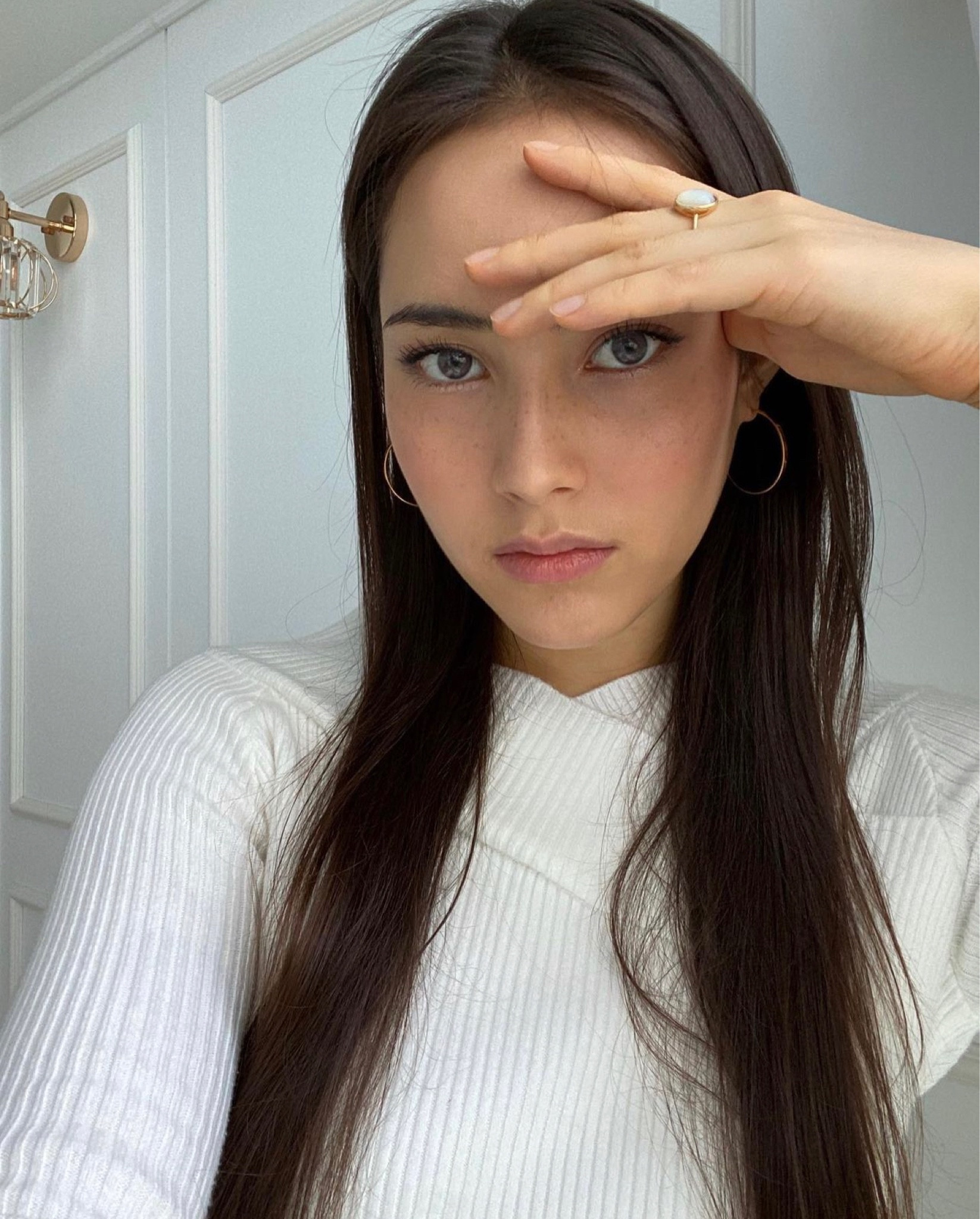 wearing the Britt Hoops & Margit Ring by sustainable jewelry brand Linjer #finejewelry #jewelry #ring #hoops


#LTKstyletip