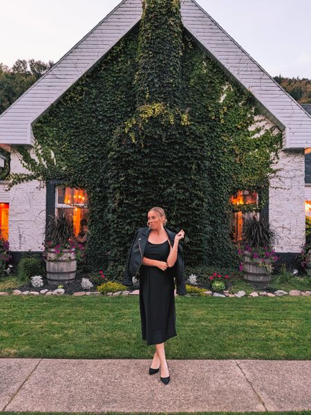 Day One of our #Rocktober and I am kicking it off with the prompt ‘Witchy Woman’! Donned this all black ‘fit for our anniversary dinner while up in Iverness in Cape Bretton. I have always loved a classic slip dress but was always weary with how they would look on~ but picked this one up from J.Crew after reading so many great reviews & absolutely love. Super flattering and instant classic closet staple for years to come. And the perfect ‘witchy’ vibes to start our #copyourfashionnotes wickedly good style challenge 🖤 



#LTKHalloween #LTKstyletip #LTKSeasonal