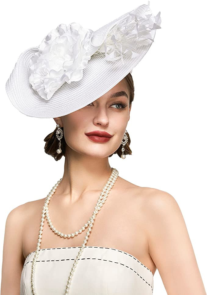 BABEYOND Tea Party Fascinator Kentucky Derby Hat Fascinator Pillbox Hat Headband for Cocktail | Amazon (US)