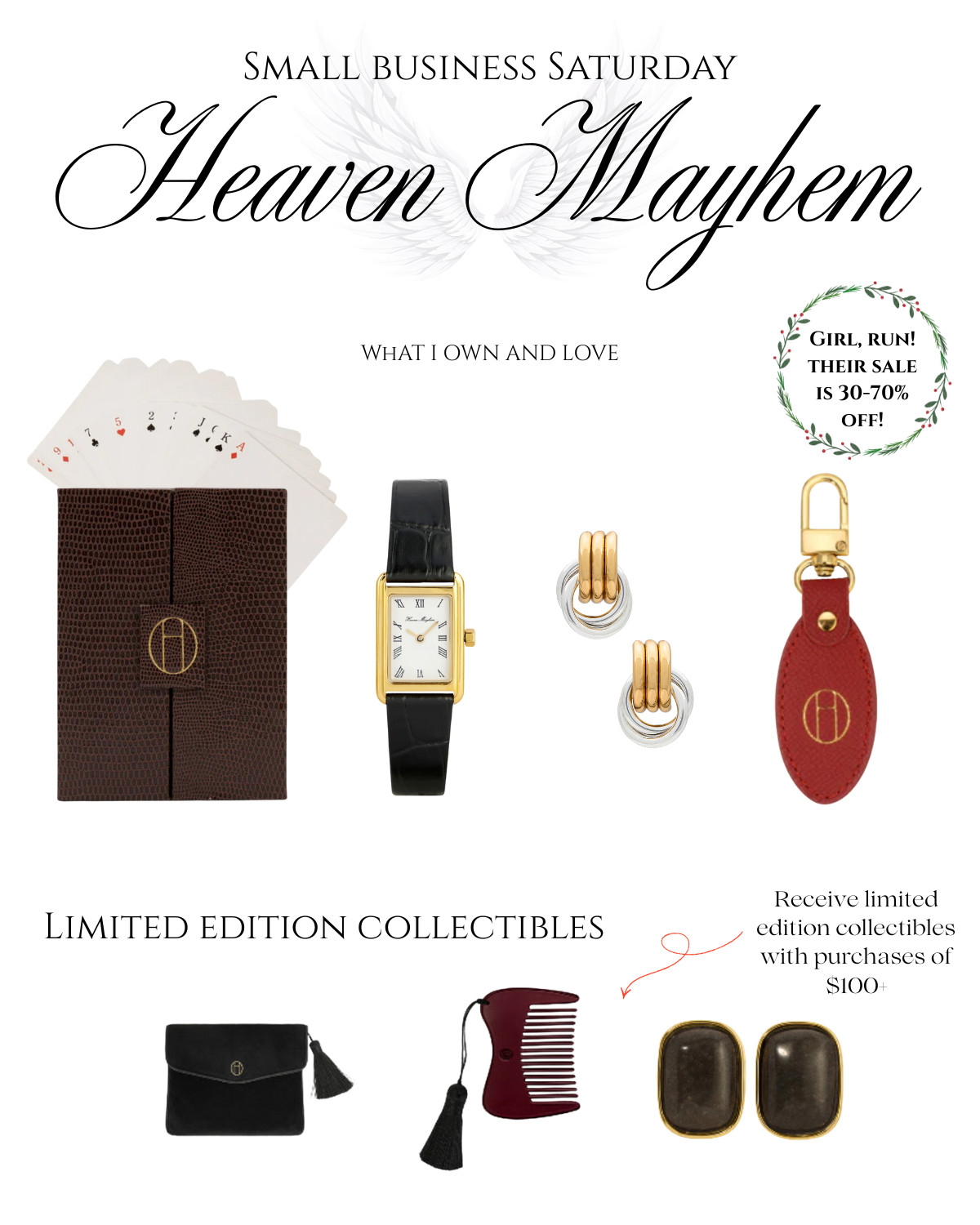 Heaven Mayhem is having a sale up to 70% off! So many cute pieces and classics like their knot earrings and Icon watch!  

 #LTKGiftGuide #LTKSaleAlert #LTKFindsUnder50