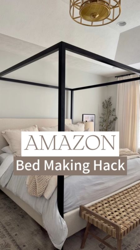 Take the “pain” out of making your bed with this amazing tool from Amazon!
#amazonhome #homehacks #beddinghacks #primarybedroom #atwellcanopybed #potterybarn

#LTKstyletip #LTKhome #LTKVideo