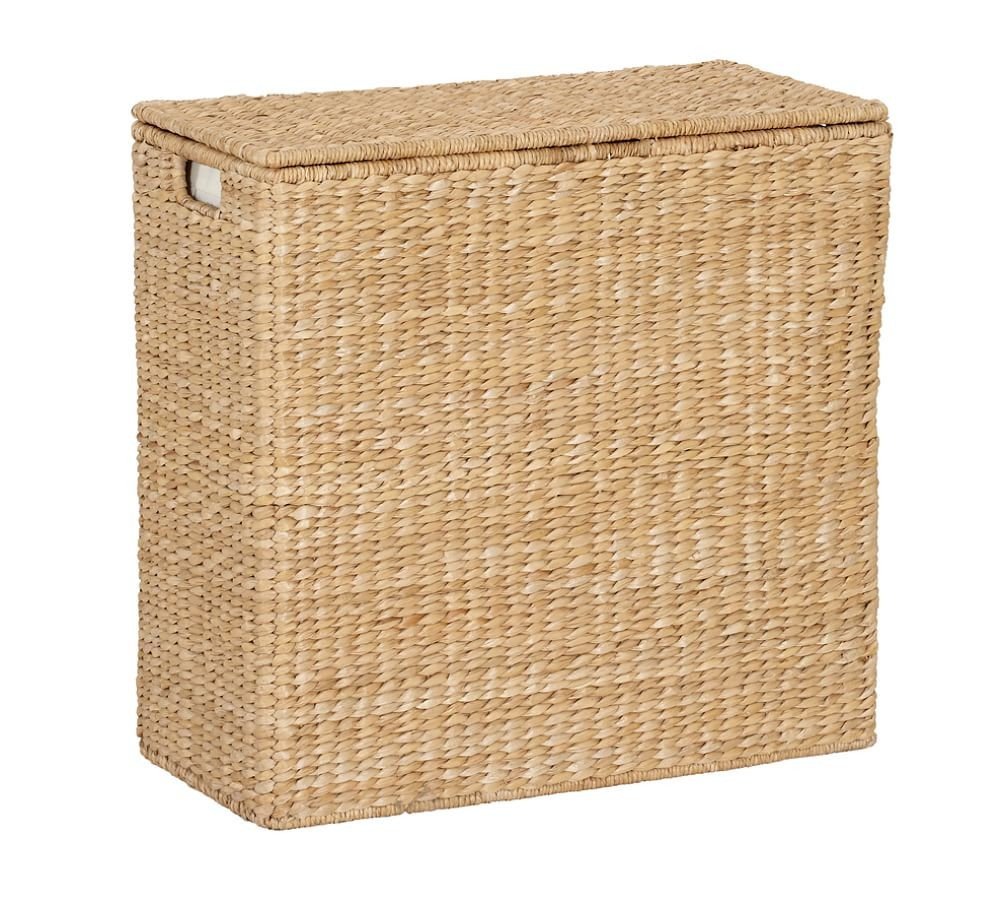 Seagrass Divided Hamper with Liner, Savannah | Pottery Barn (US)