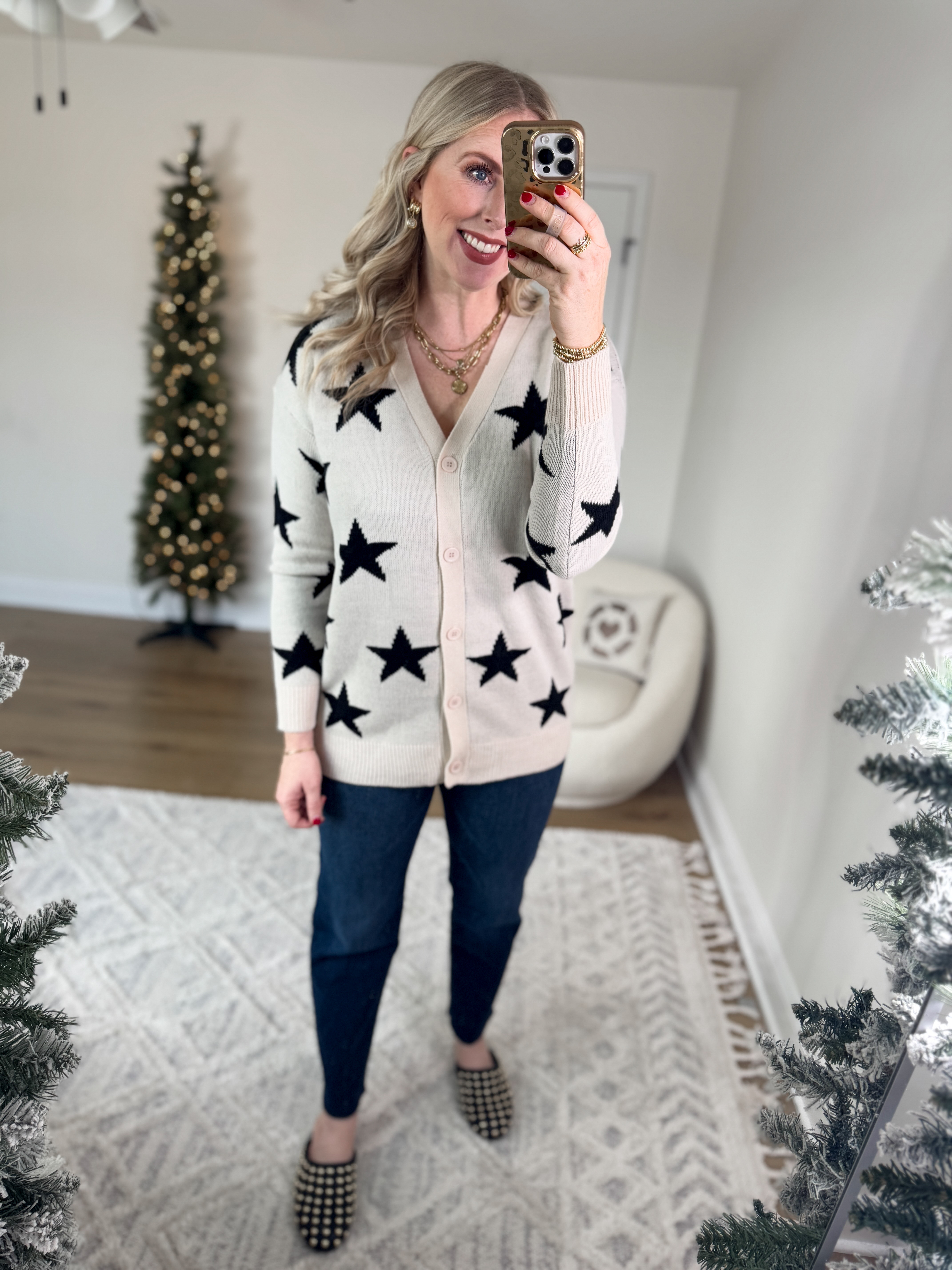 Weekend Walmart Wins try on
Star cardigan- medium 

#LTKSaleAlert #LTKFindsUnder50 #LTKSeasonal