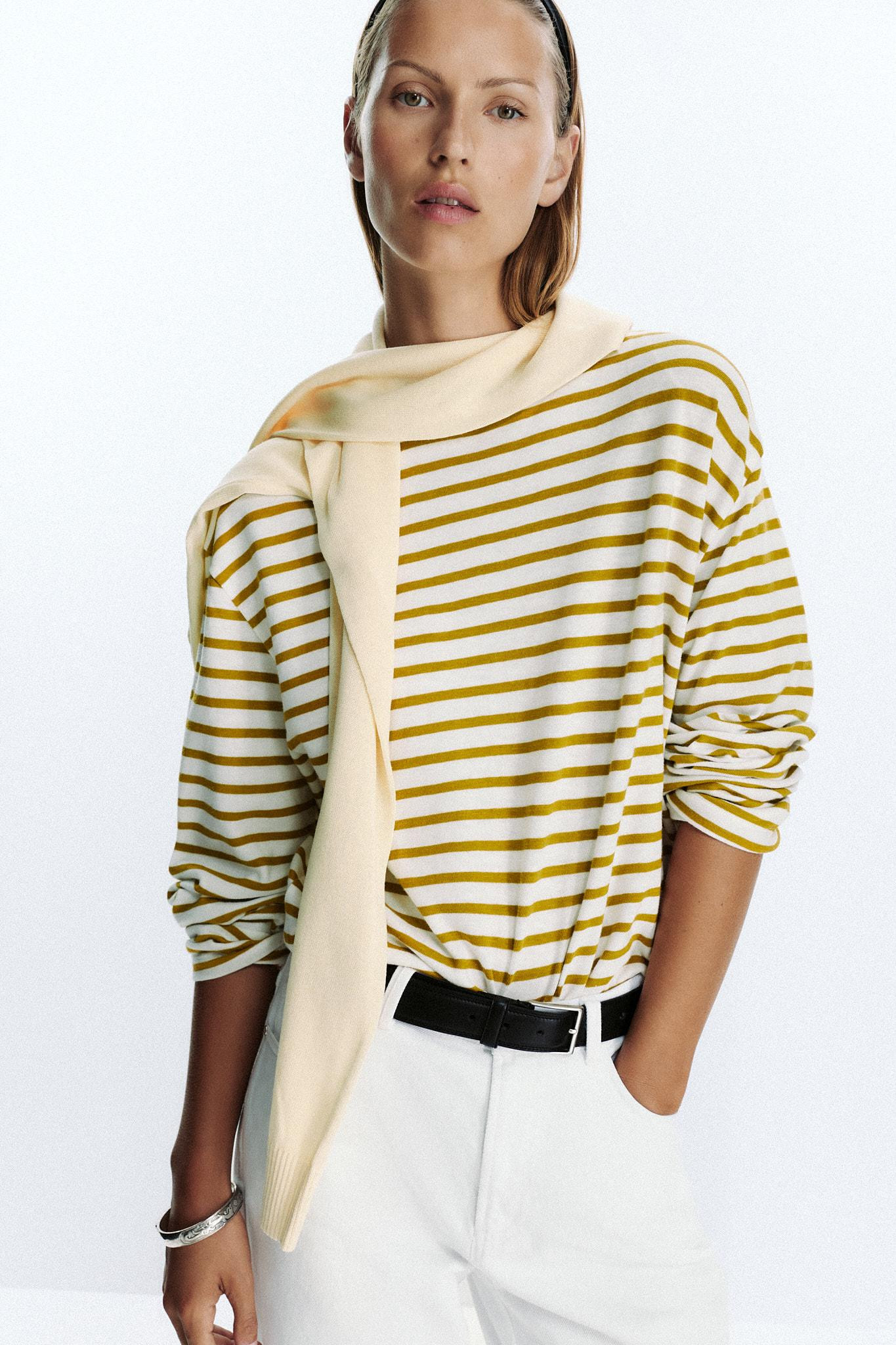 SLUB STRIPED COTTON T-SHIRT | Zara US