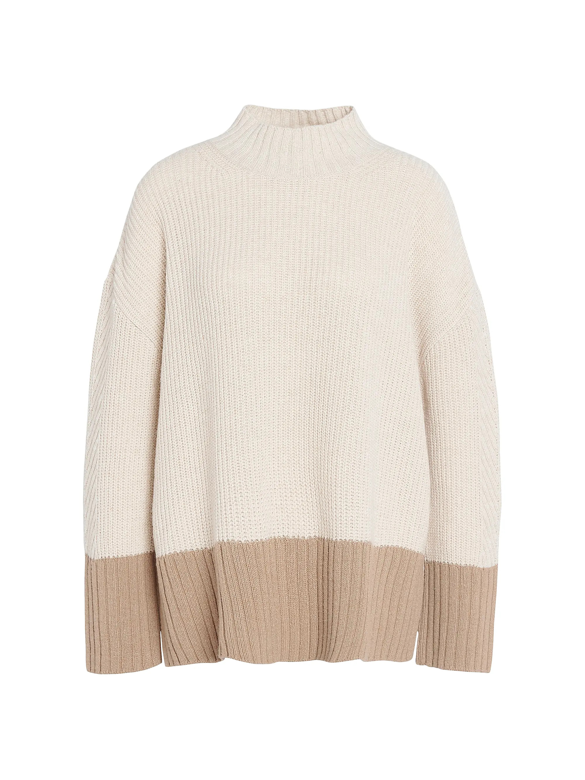 Elsa Cotton-Blend Mock Turtleneck Sweater | Saks Fifth Avenue