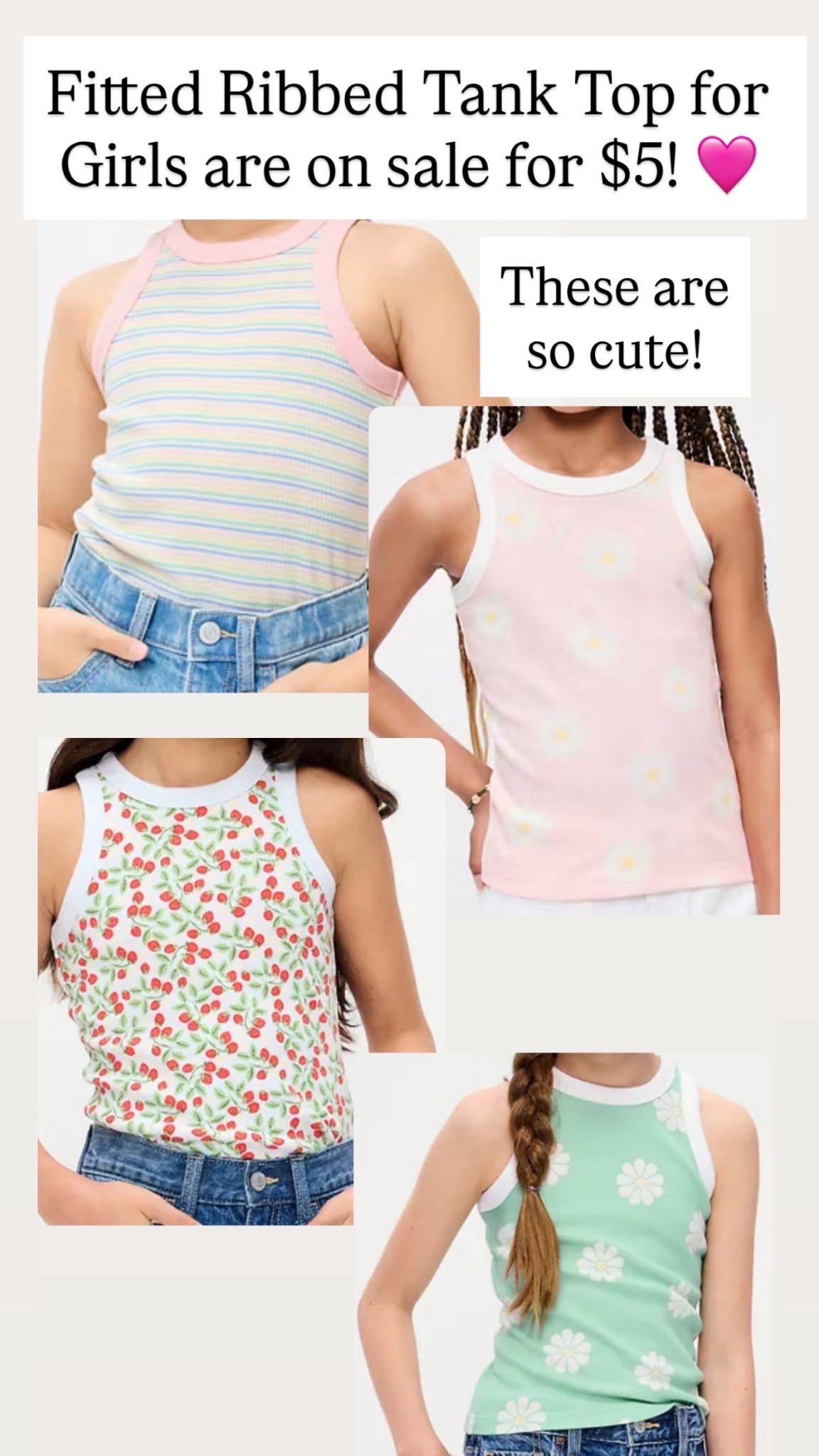 Fitted Ribbed Tank Top for Girls are $5!

#LTKSaleAlert #LTKKids