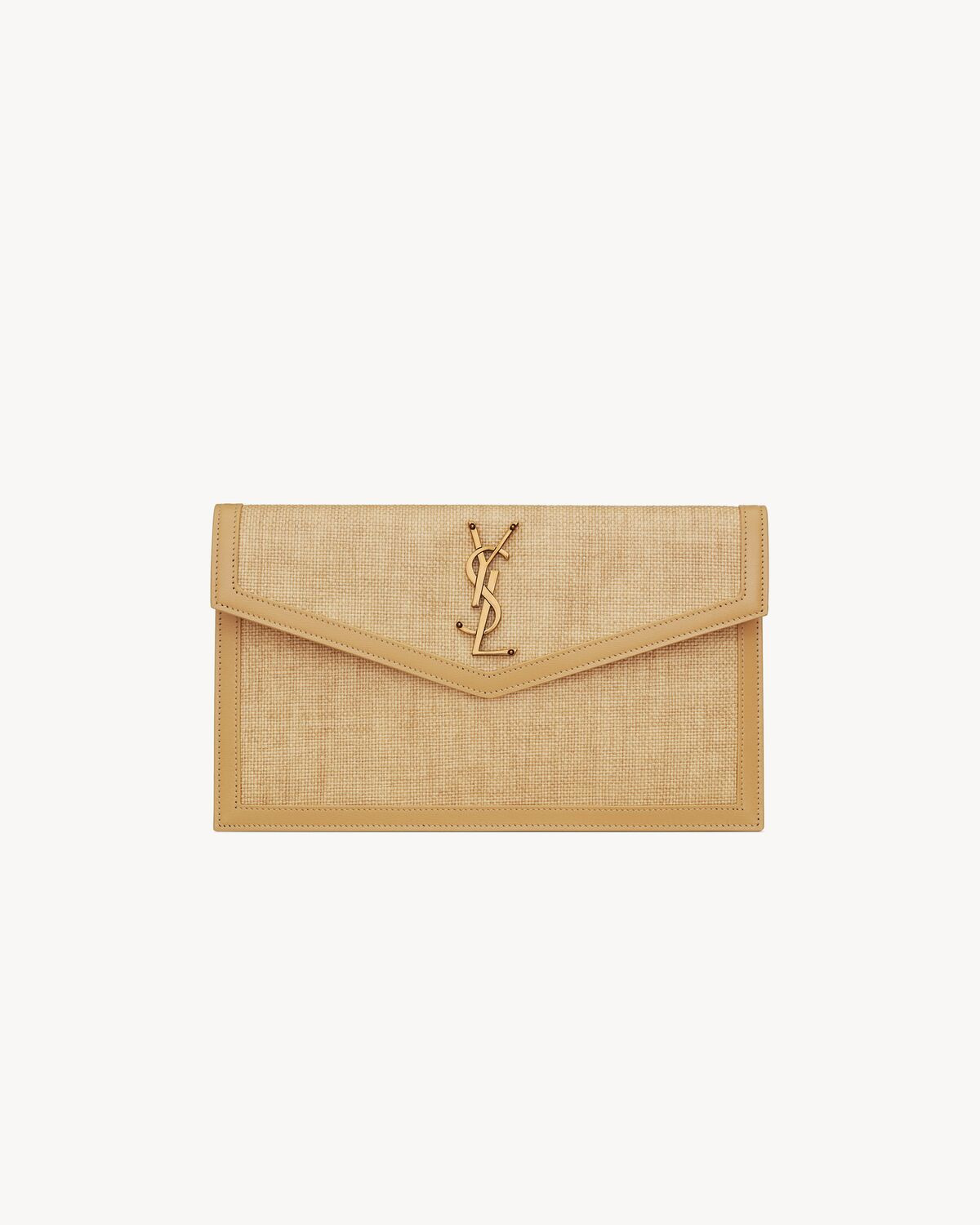 uptown pouch in micro raffia | Saint Laurent Inc. (Global)
