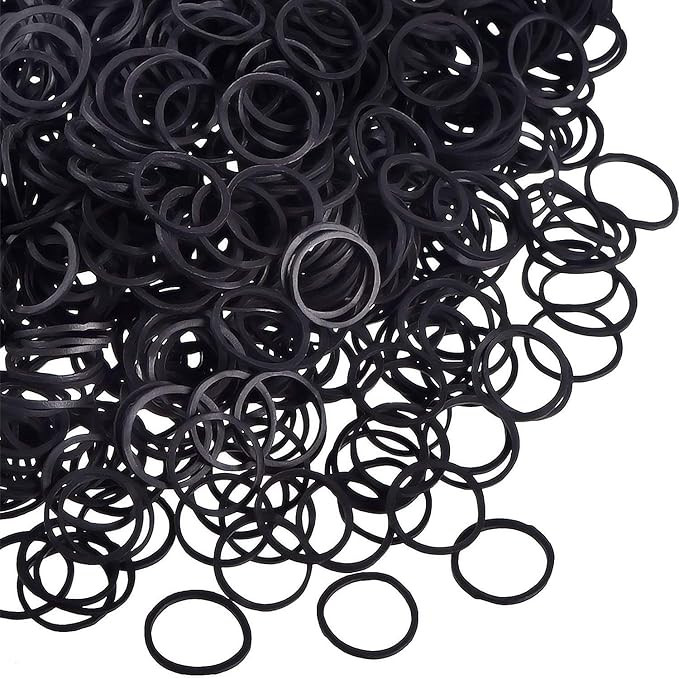 1000 Mini Rubber Bands Soft Elastic Bands for Kid Hair Braids Hair | Amazon (US)