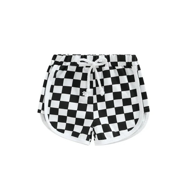 MultitrustToddler’s Fashion Checkerboard Tie-up Elastic Waist Casual ShortsUSD$9.99Price when p... | Walmart (US)