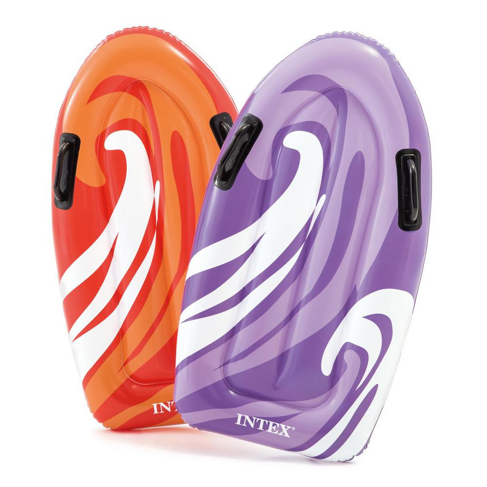 Intex Surf N Slide Inflatable Kids Backyard Pool Water Slide with Surf Riders (2-Pack), Multi | The Home Depot