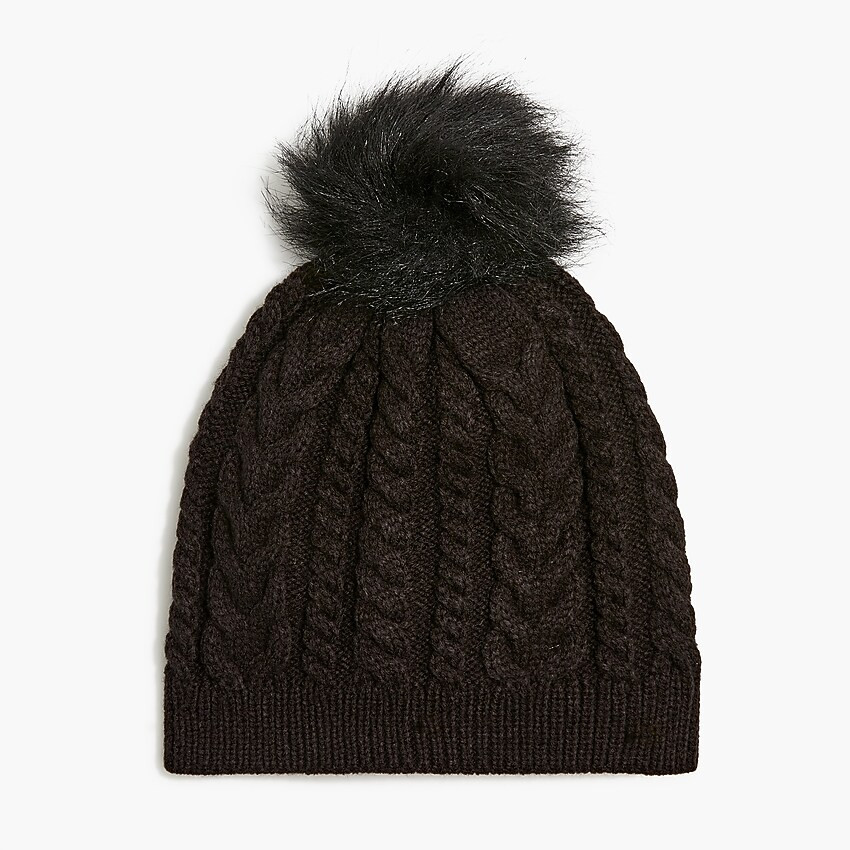 Cable pom-pom beanie hat | J.Crew Factory