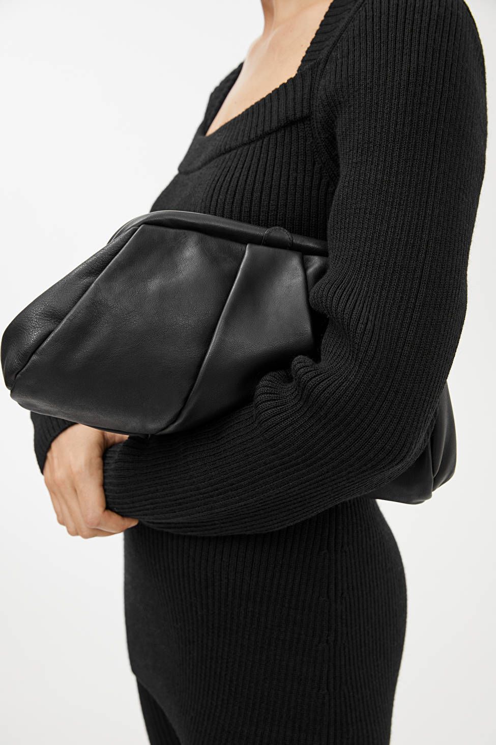 Soft Leather Clutch Bag | ARKET