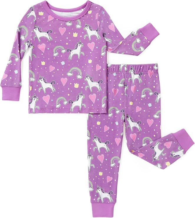 PATPAT Bamboo Viscose Pajama Sets for Toddler Boys & Girls Baby Kids, Ultra-soft Snug fit Pjs Sle... | Amazon (US)