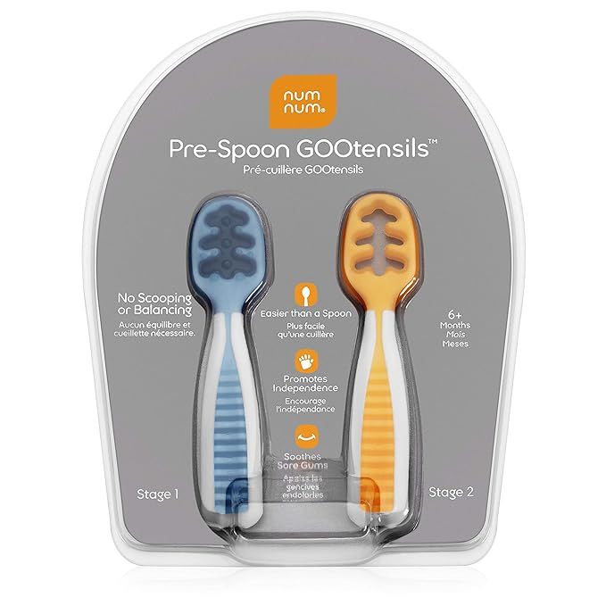 NumNum Pre-Spoon GOOtensils | Baby Spoon Set (First Stage + Second Stage) | BPA Free Silicone Sel... | Amazon (US)