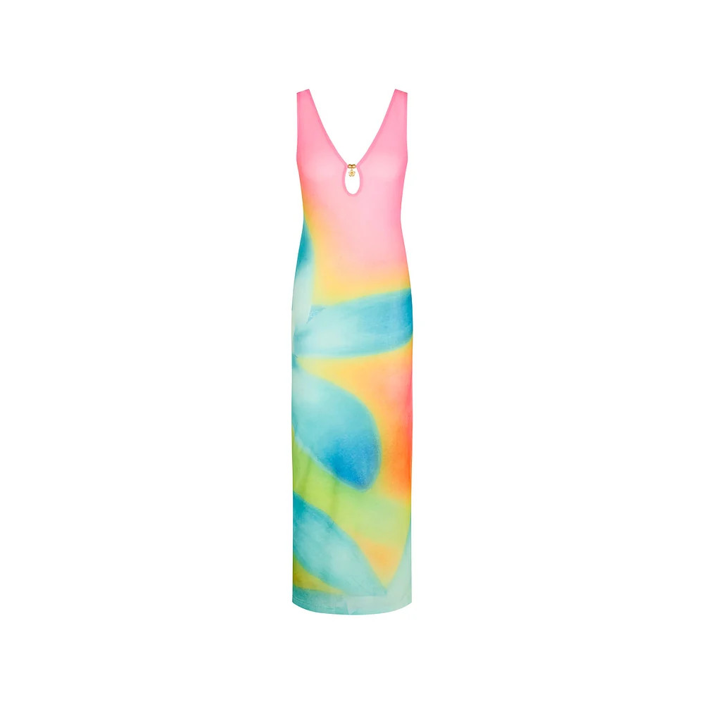 Plunge Mesh Maxi Dress - After Glow | Kulani Kinis US