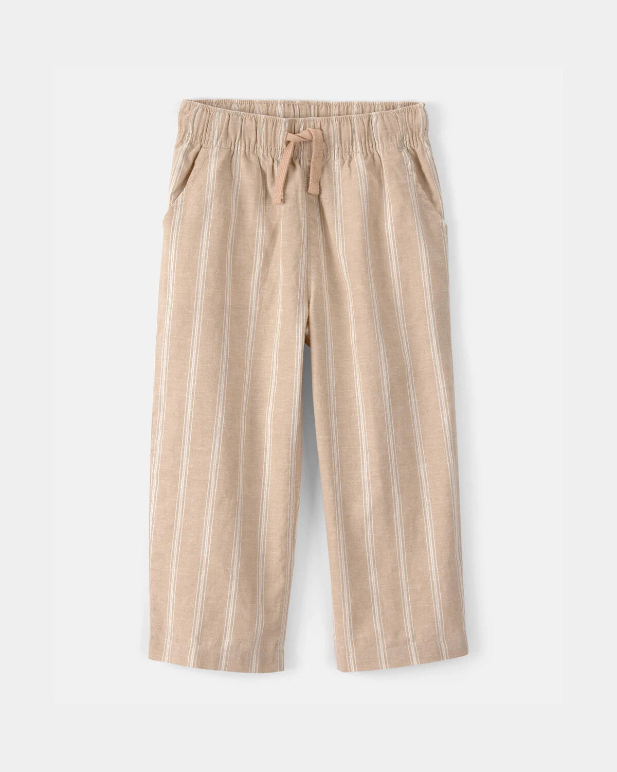 Toddler Striped Linen Pants - Brown | Carter's | Carter's Inc