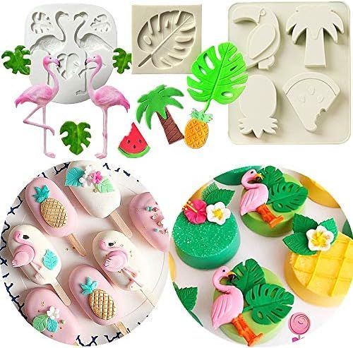 JeVenis 3 PCS Hawaiian Baby Shower Cake Mold Tropical Baby Shower Cookie Cutters Tropical Palm Le... | Amazon (US)