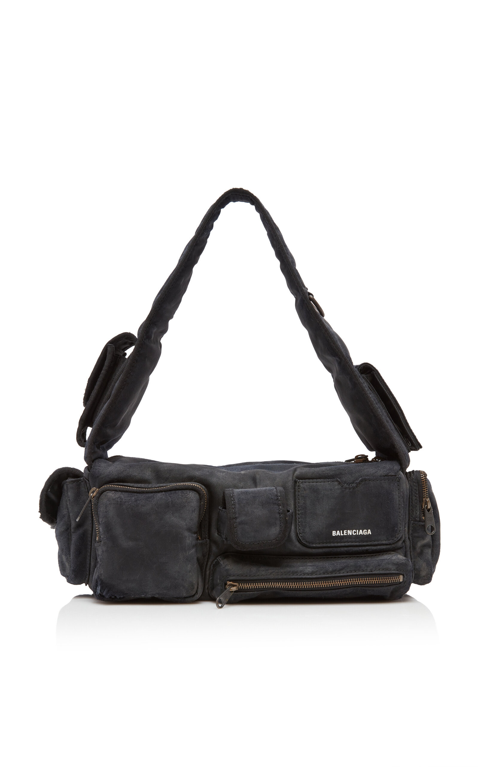 Balenciaga - Superbusy Distressed Nylon Sling Bag - Black - OS - Moda Operandi | Moda Operandi (Global)