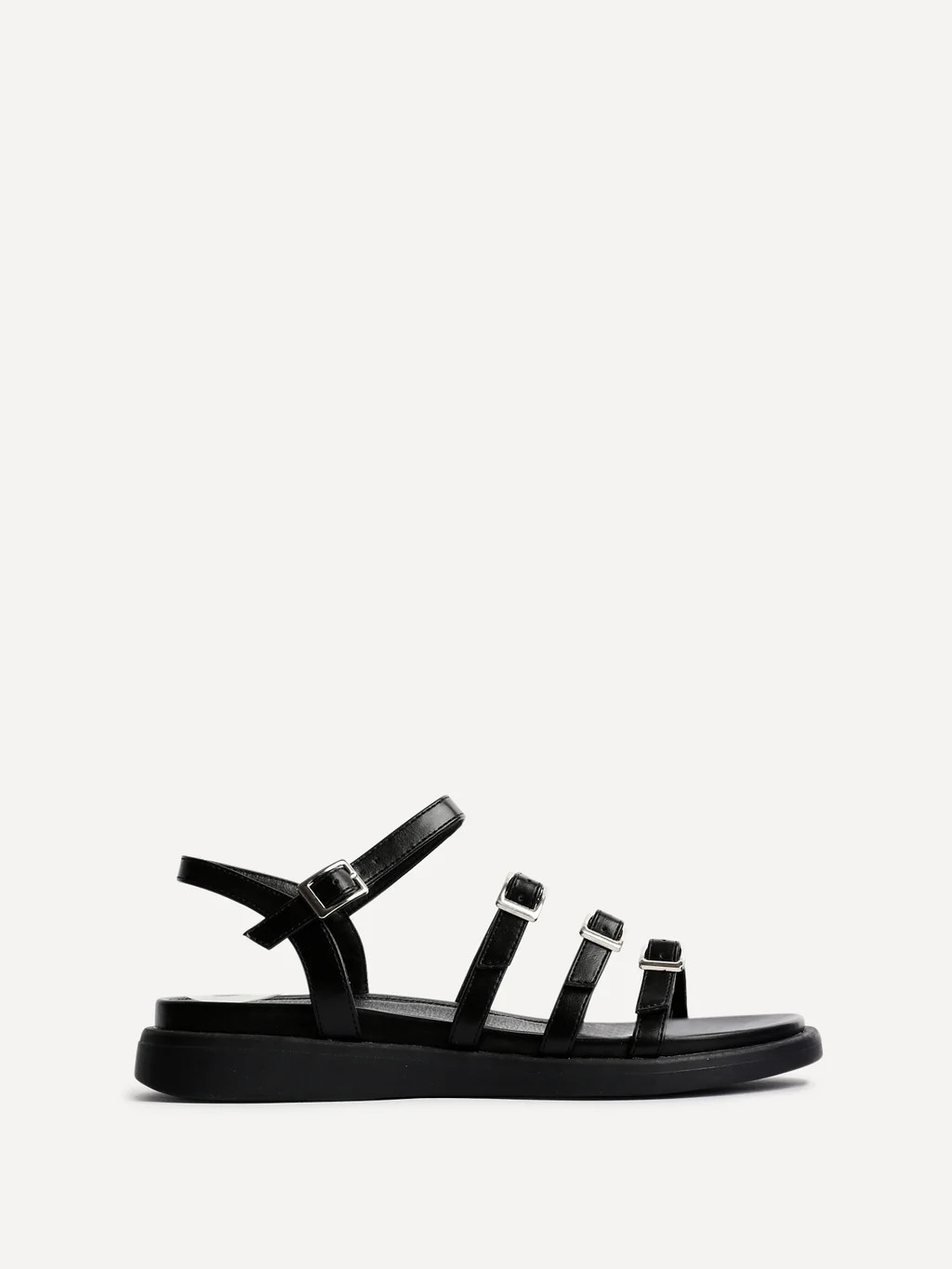 Twilight Black Strappy Sandals | Linzi Shoes