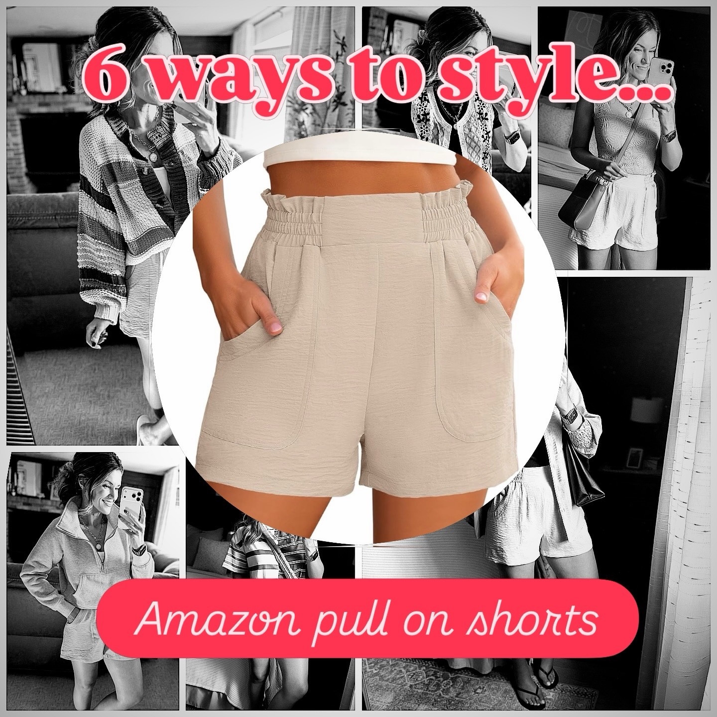 Styling these comfy pull on shorts multiple ways 
Shorts/ medium 
Textured tank top/ medium 
Button down/ large
Black tank / small 
Striped tee/ medium 
Cardigan/ medium
Quarter zip/small

#LTKStyleTip #LTKSeasonal