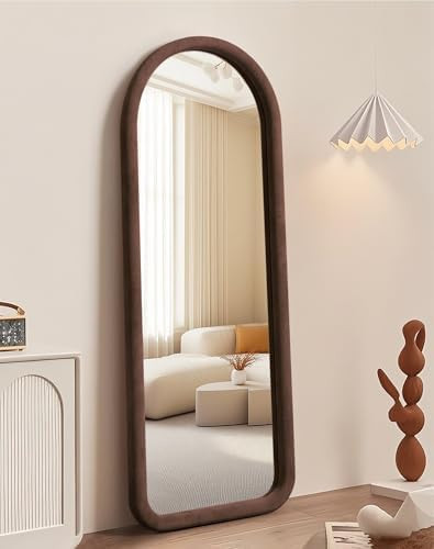 Arched Full Length Mirror, Free Standing Floor Velvet Finish Frame Mirror for Leaning or Hanging,... | Amazon (US)