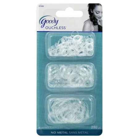 Goody Ouchless Clear Hair Ties No Metal Gentle Hair Elastic Polybands 250 Ct | Walmart (US)