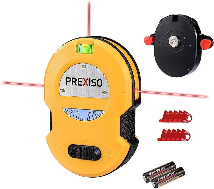 PREXISO Multi Surface Laser Level LED Light Vial, 30Ft Cross Line Laser | Amazon (US)
