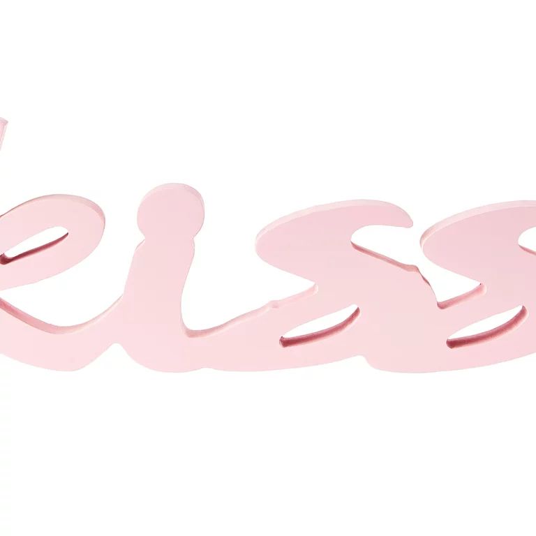 Way to Celebrate! Valentine’s Day Wood Cut Out Letter Décor, Pink KISS ​ | Walmart (US)