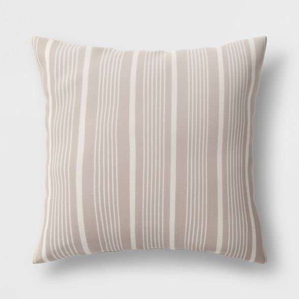 18"x18" Square Woven Striped Throw Pillow - Threshold™ | Target