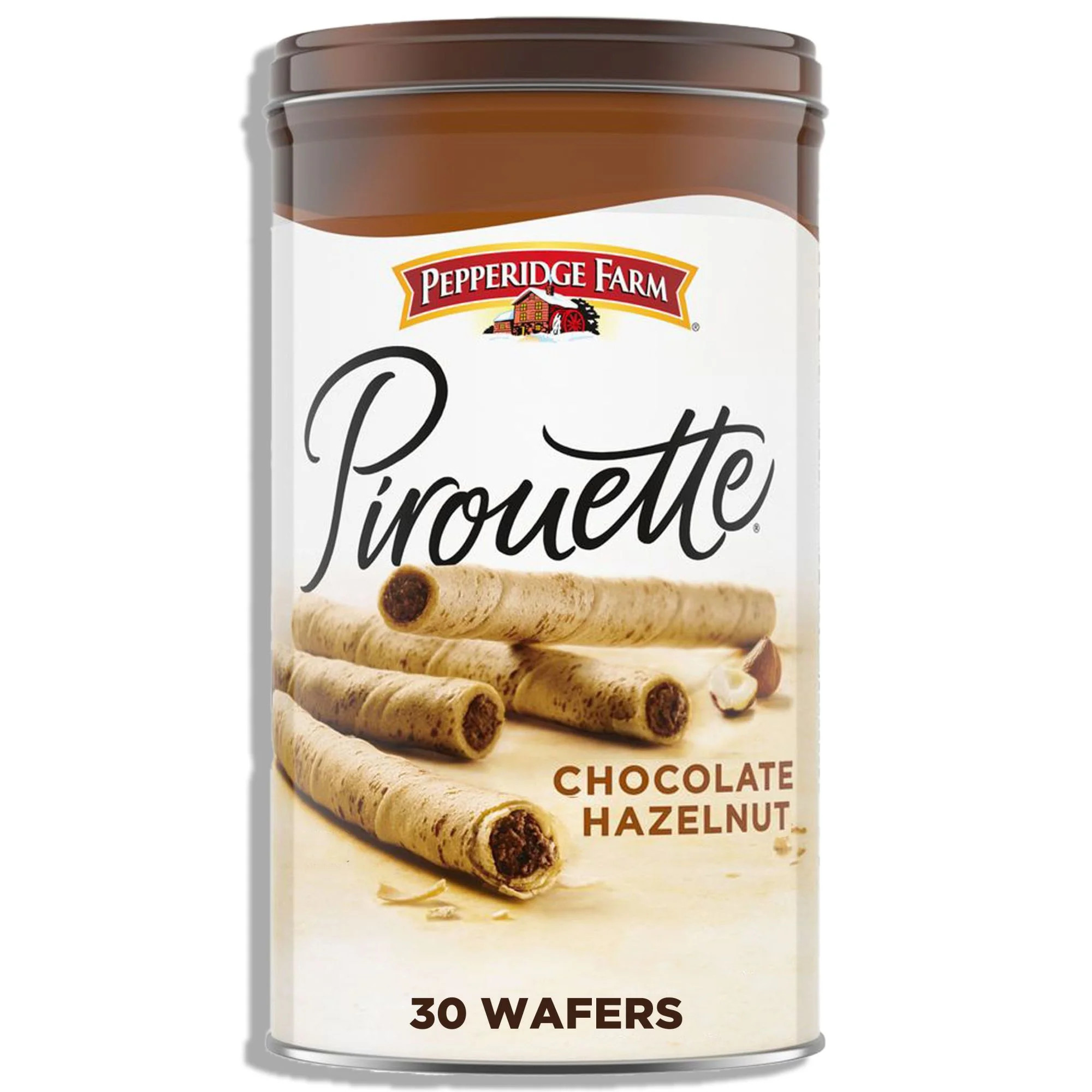 Pepperidge Farm Pirouette Cookies, Chocolate Hazelnut Créme Filled Wafers, 13.5 oz Tin - Walmart... | Walmart (US)