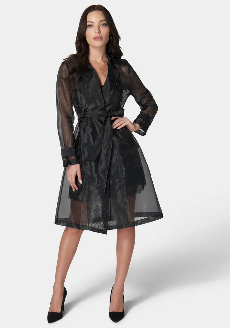Organza Trench Coat | Bebe