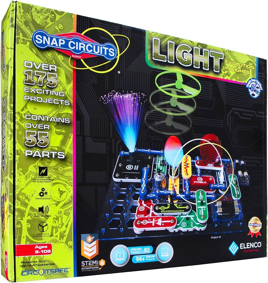 Snap Circuits LIGHT Electronics Exploration Kit | Over 175 Exciting STEM Projects | Full Color Pr... | Amazon (US)