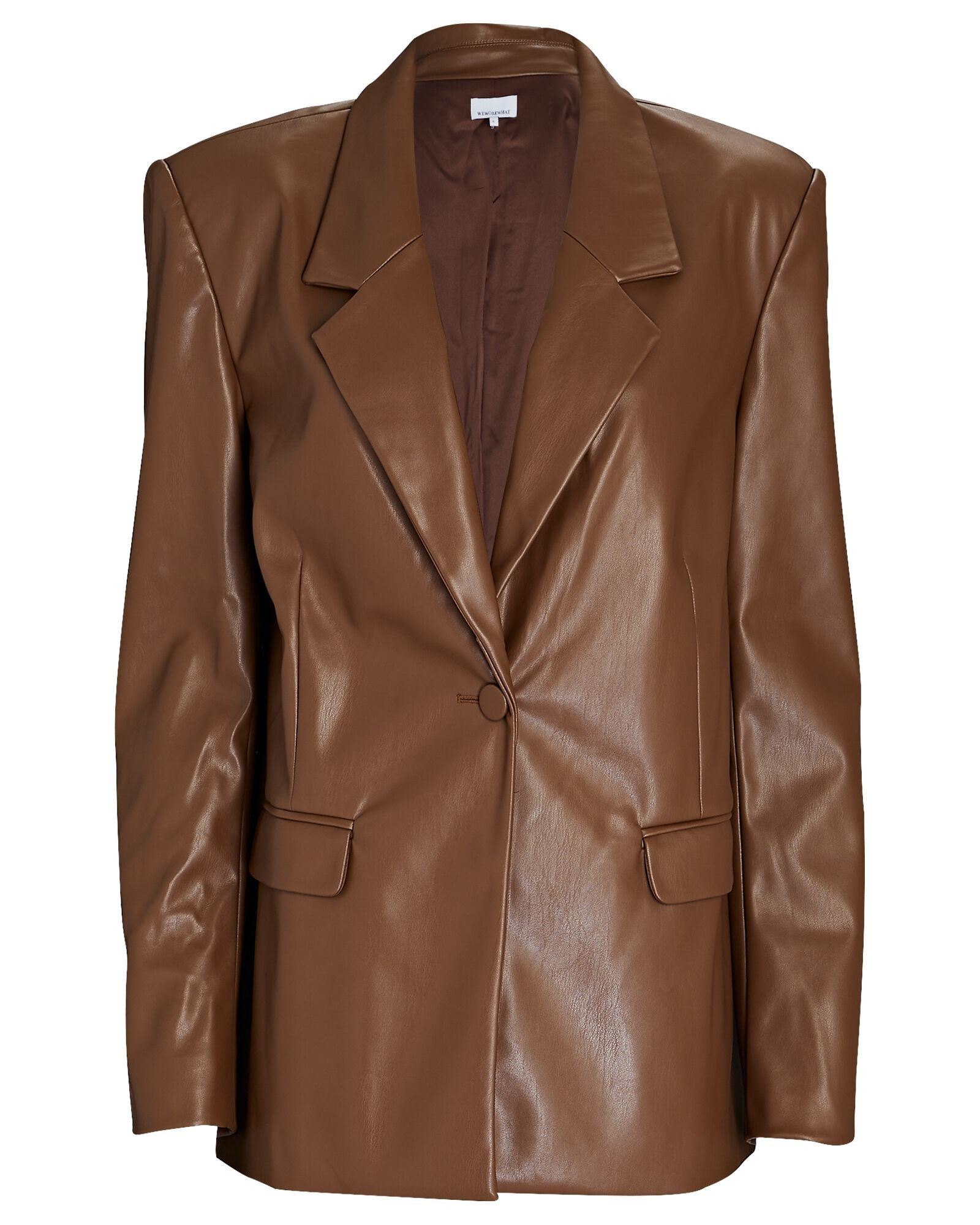 Vegan Leather Blazer | INTERMIX