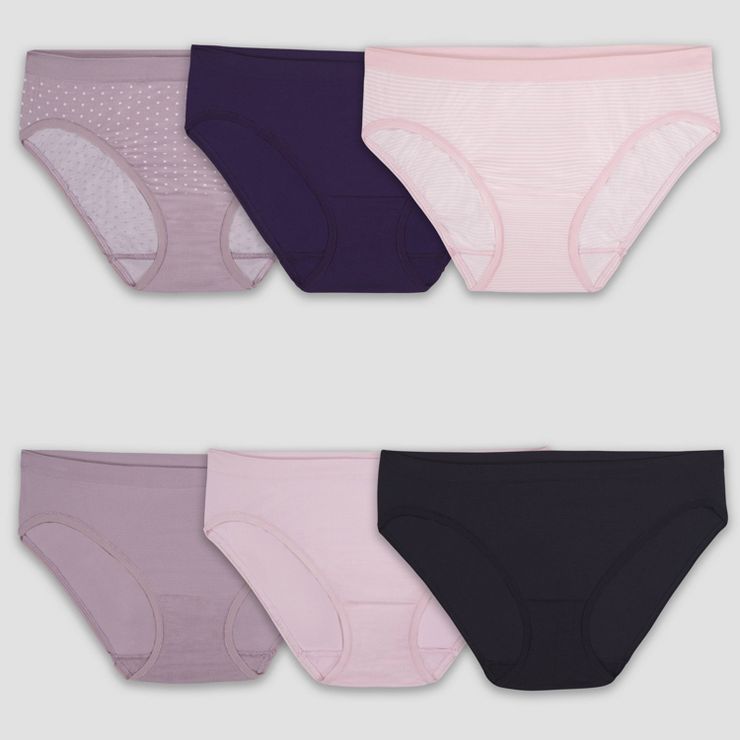 Fruit of the Loom Women's Seamless Bikini 6pk - Colors May Vary | Target