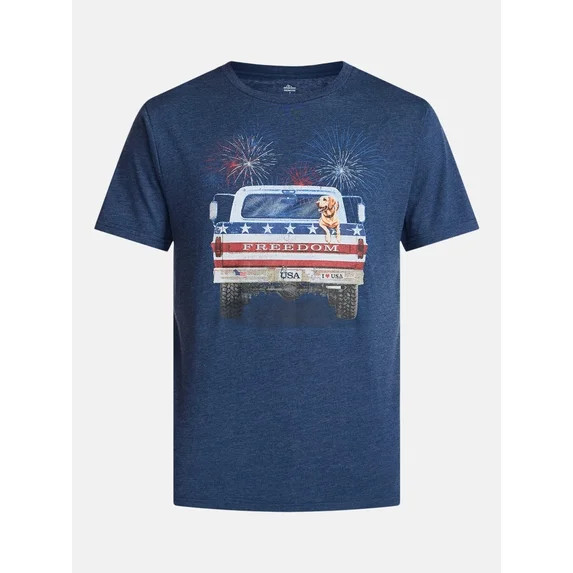 Americana Men's and Big Men's Tailgate Wags Graphic Tee Shirt from Way to Celebrate, Sizes XS-3XL... | Walmart (US)