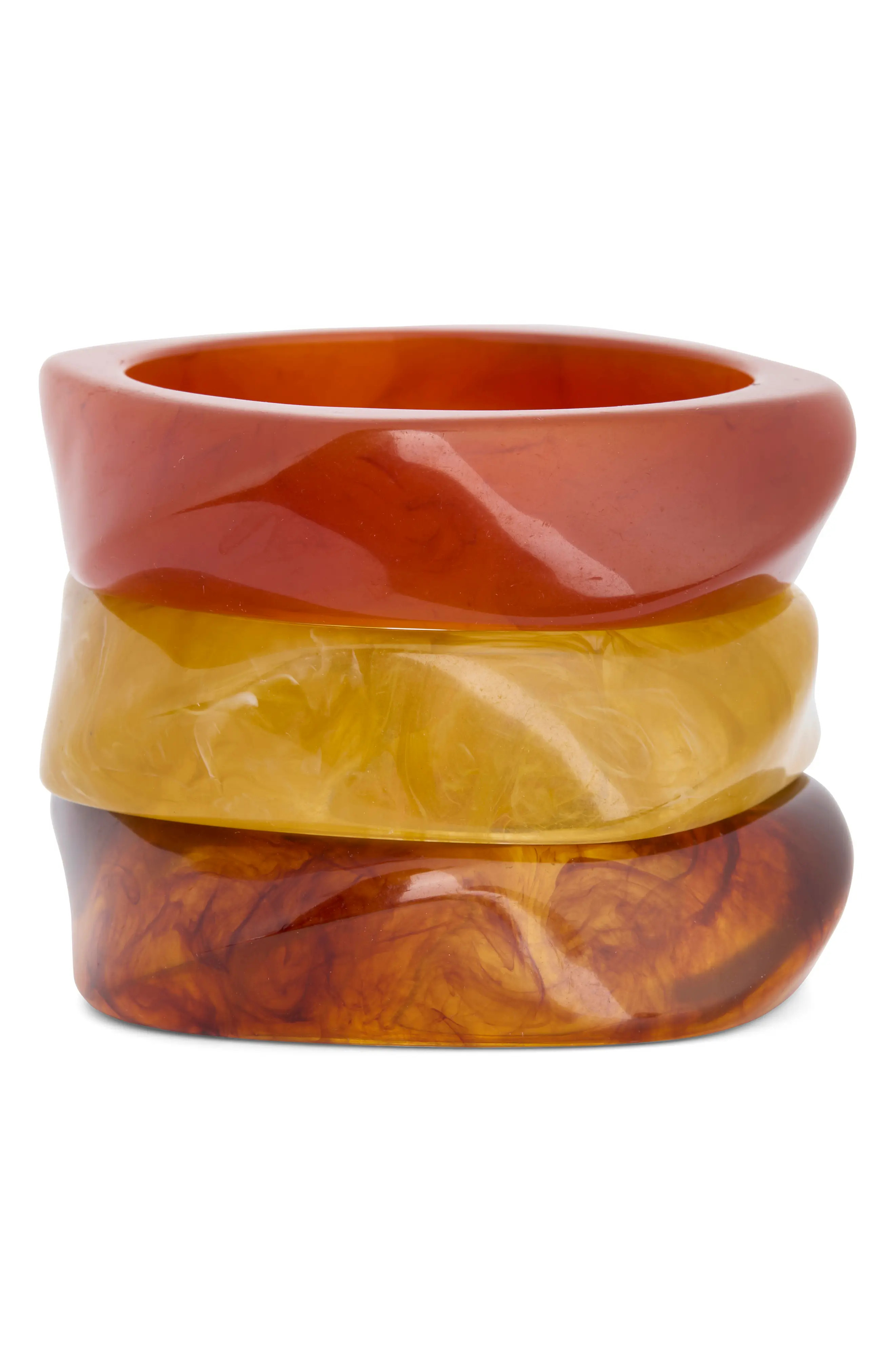 Luv AJ The Formenta Set of 3 Bangles in Tortoise at Nordstrom | Nordstrom