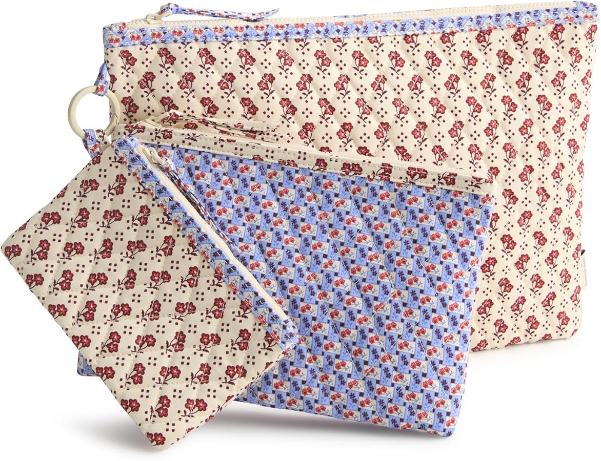 Women's Premium Cotton 3 Pouch Organizer Set | Amazon (US)