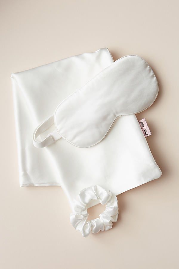 KITSCH Satin Beauty Sleep Set By Kitsch in White | Anthropologie (US)