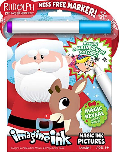 Rudolph The Red-Nosed Reindeer Imagine Ink Magic Pictures Activity Book | Amazon (US)