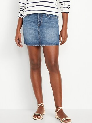 Mid-Rise OG Jean Mini Skirt | Old Navy (US)