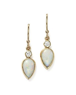 Zoe Chicco 14K Gold Bezel Set Opal Teardrop Earrings with Diamonds | Bloomingdale's (US)
