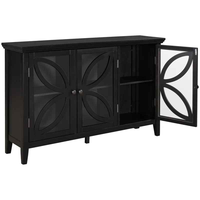3 - Door Mirrored Accent Cabinet | Wayfair Professional