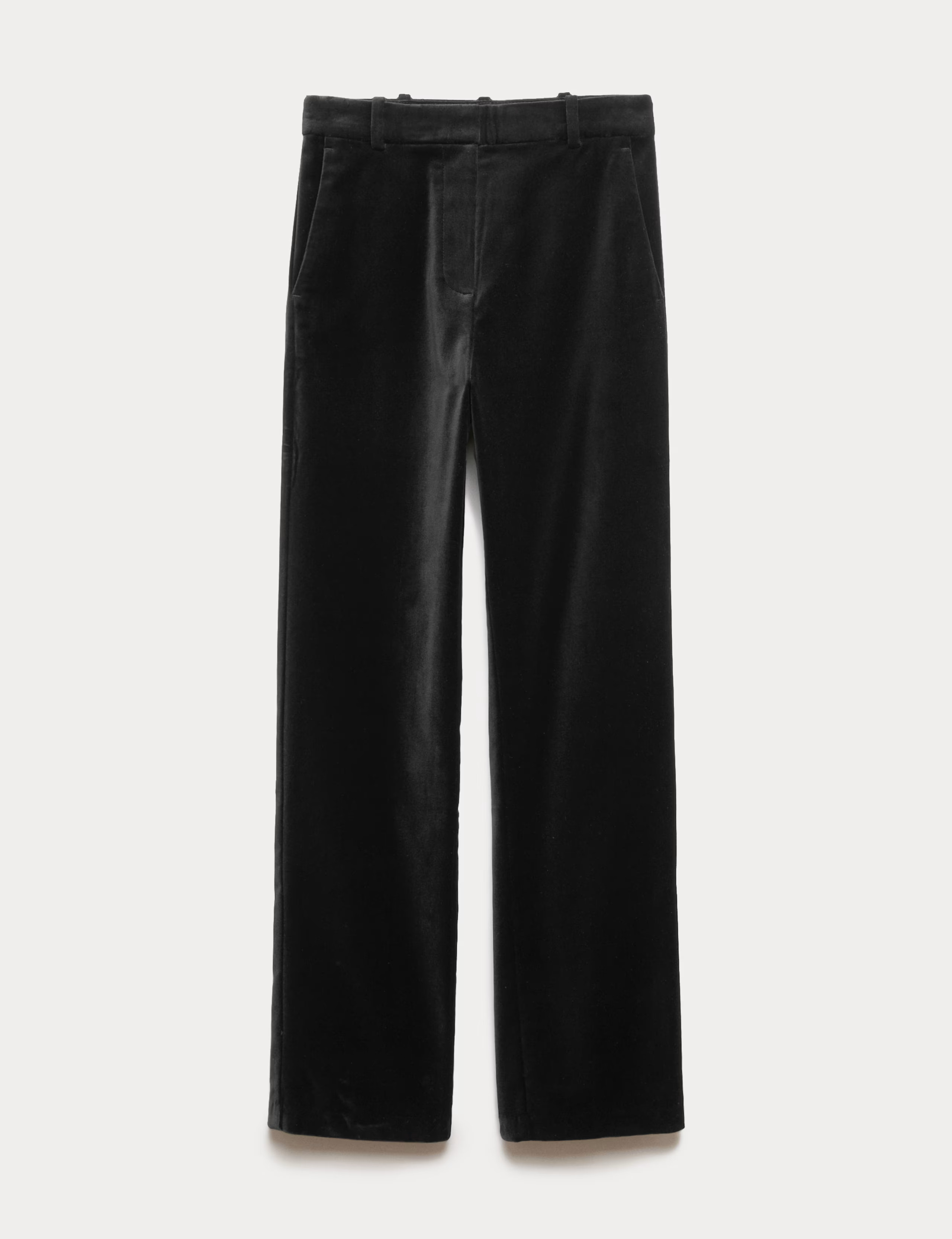 Cotton Rich Velvet Straight Leg Trousers | Marks & Spencer (UK)